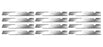 12 Pack Notched High-Lift Lawn Mower Blades Fits Exmark 103-6402 103-6402-S