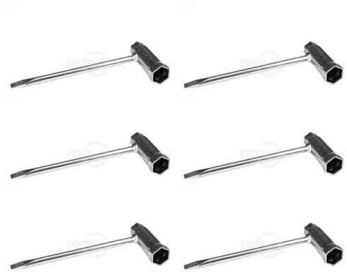 6 PK Rotary 11852 T-Wrench 3/4" x 13mm-1/2" W 3-3/16" Long Barrel