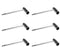 6 PK Rotary 11852 T-Wrench 3/4" x 13mm-1/2" W 3-3/16" Long Barrel
