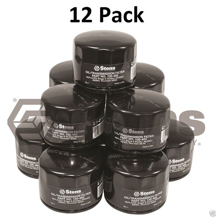 12 Pack Stens 120-483 Oil Filter for Bobcat 2722463 416-4153 416-4537