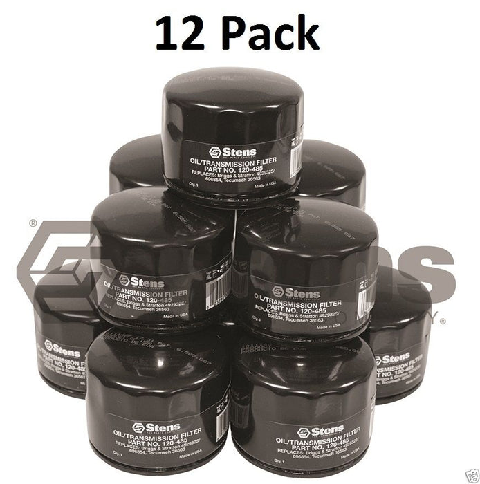 12 Stens 120-483 Oil Filters For B&S 492932 492932s 696854 842921