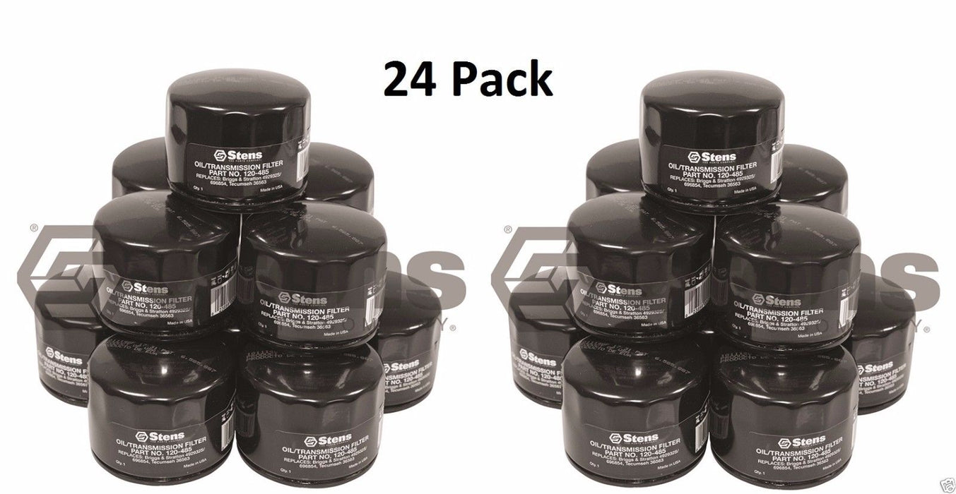 24 Pack Stens 120-483 Oil Filter Fits B&S 492932 696854 842921