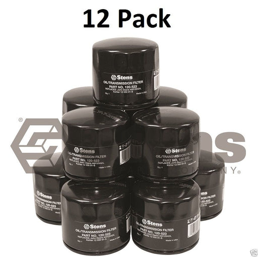 12 Pack Stens 120-513 Oil Filter for John Deere AM125424 GY20577 KH1205008