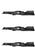 3PK Blade 17-1/2" X 15/16" Fits Exmark 103-9605 103-9605-S 109-6461-S