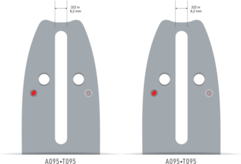 2 PK Oregon 120SXEA095 12" AdvanceCut Guide Bar 3/8" Low Pro .050" 45DL A095