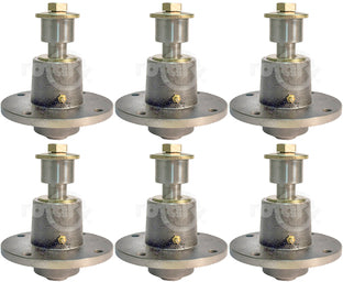 6 PK Cast Iron Spindle Assembly Fits Hustler 350595 Super Z 52" 60" 72"