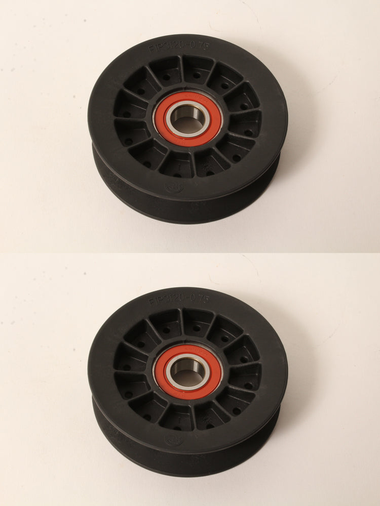 2 Flat Idler Pulley Fits Hustler 794404 Mini Z Mini Fastrack 3-1/8" OD 11/16" ID