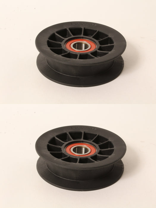 2 Flat Idler Pulley Fits Hustler 794404 Mini Z Mini Fastrack 3-1/8" OD 11/16" ID