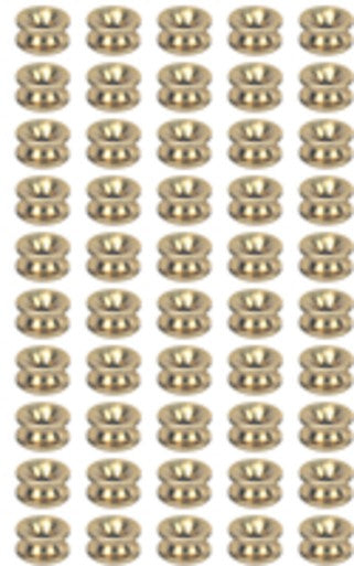 50 PK Rotary 12422 Heavy Duty Round Brass Eyelet for Round Line