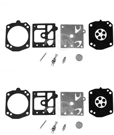 2 PK Rotary 12471 Carburetor Kit Fits Walbro K10-HD