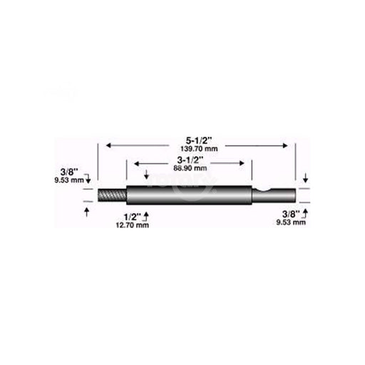 Rotary 1252 Edger Shaft 5-1/2" X 3/8" X 3/8"