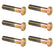 6 PK Blade Bolt Fits Exmark 3213-6 1/2-20 x 2-1/4" Grade 8