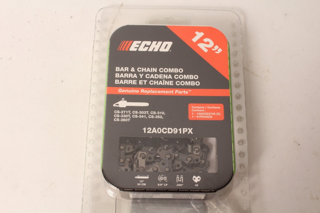 Echo 12A0CD91PX 12" Guide Bar & Chain Combo CS271T CS303T CS310 CS346 CS352