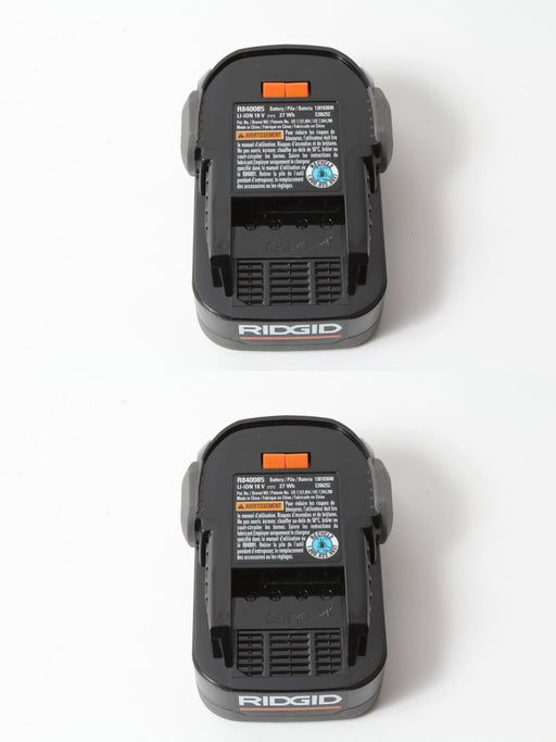 2 Pack Ridgid 130183040 18V 1.5Ah Lithium Ion Battery w Fuel Gauge R86008 R8641