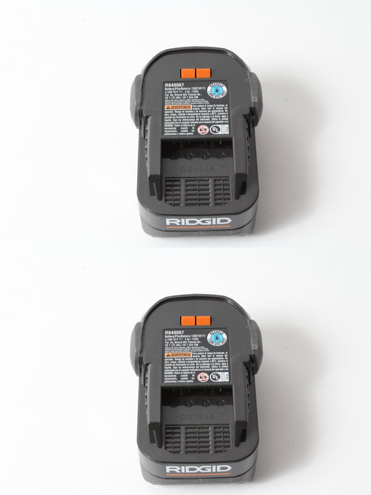 2 PK Genuine Ridgid 130218035 AC840087 18V 4.0Ah Hyper Lithium Ion Battery 20RM