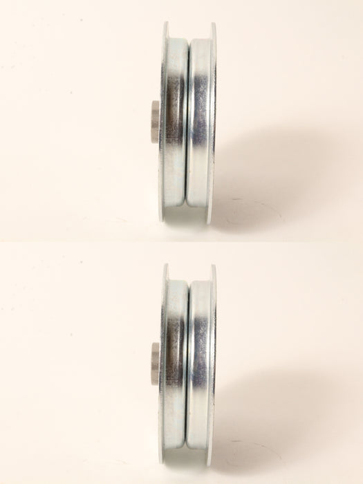 2 PK 4-1/4" Flat Idler Pulley Fits Dixie Chopper 200239 LT Series 1/2" ID