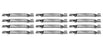 12 Pack Notched Lift Lawn Mower Blades Fits Grasshopper 320245