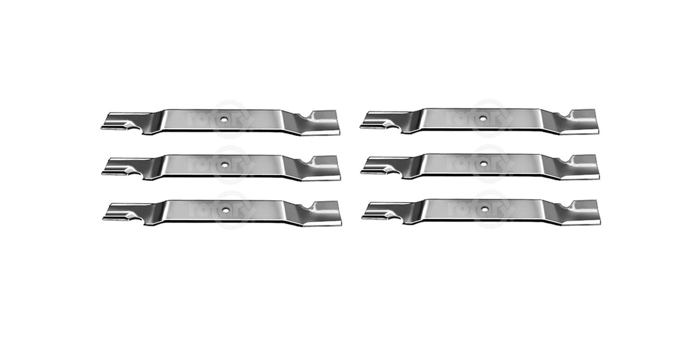 6 Pack Notched Lift Lawn Mower Blades Fits Grasshopper 320245