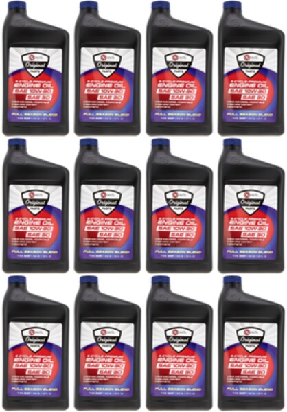 12 PK Genuine Exmark 135-2566 10W-30 Full Synthetic Engine Oil Quart Bottle