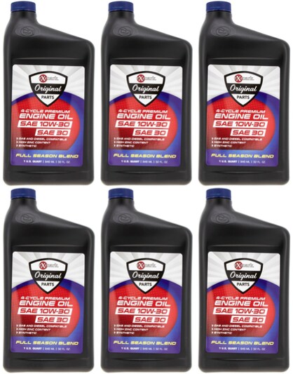 6 PK Genuine Exmark 135-2566 10W-30 Full Synthetic Engine Oil Quart Bottle