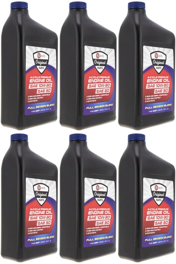 6 PK Genuine Exmark 135-2566 10W-30 Full Synthetic Engine Oil Quart Bottle