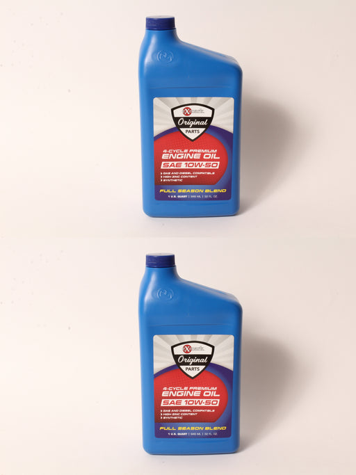 2 PK Genuine Exmark 135-2568 10W-50 Full Synthetic Oil 1 Quart Bottle