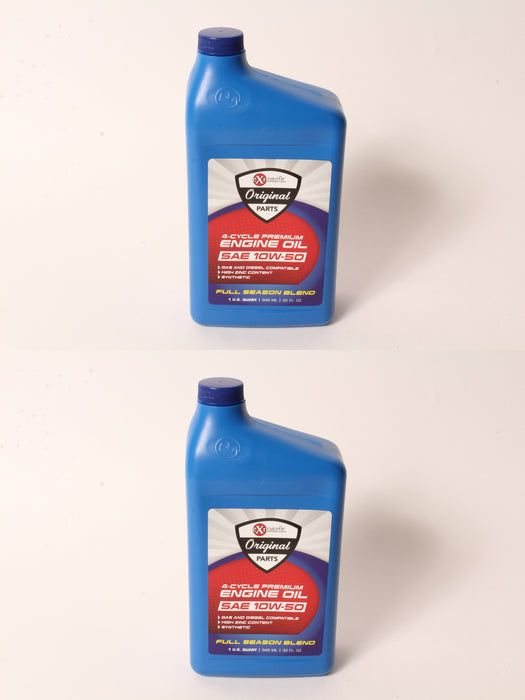 2 PK Genuine Exmark 135-2568 10W-50 Full Synthetic Oil 1 Quart Bottle