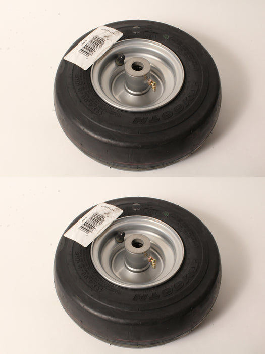 2 PK Pneumatic Caster Wheel Fits Hustler 605113 11x4.00x5 Smooth Tread 3/4" ID