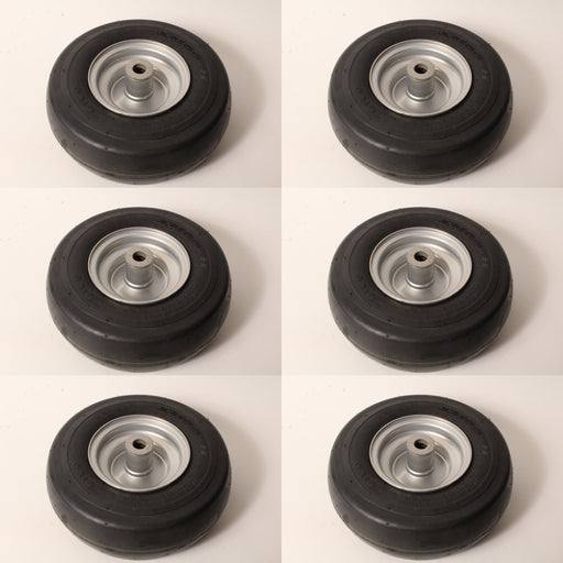 6 PK Pneumatic Caster Wheel Fits Hustler 605113 11x4.00x5 Smooth Tread 3/4" ID