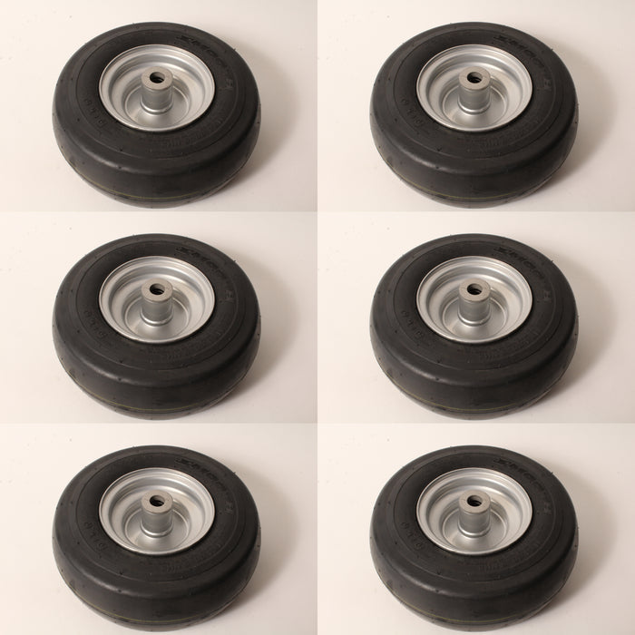 6 PK Pneumatic Caster Wheel Fits Hustler 605113 11x4.00x5 Smooth Tread 3/4" ID