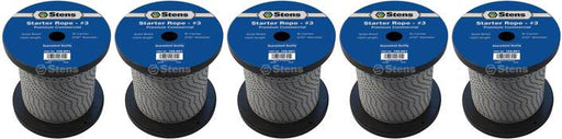 5 PK Stens 146-001 Solid Braid Starter Rope 100' Spool Dia 3/32"