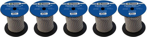 5 PK Stens 146-027 Solid Braid Starter Rope 100' Spool Size 4 Dia 1/8"