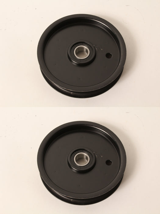 2 PK Flat Idler Pulley Fits Hustler 786848 4/4-1/2" OD 0.6250" ID