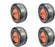 4PK Caster Wheel Assy 022-8049-00 For Bad Boy MZ & MZ Magnum 11x6.00x5 Flat Free
