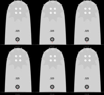 6 Pack Oregon 158PXLBK095 ControlCut™ Guide Bar 15"