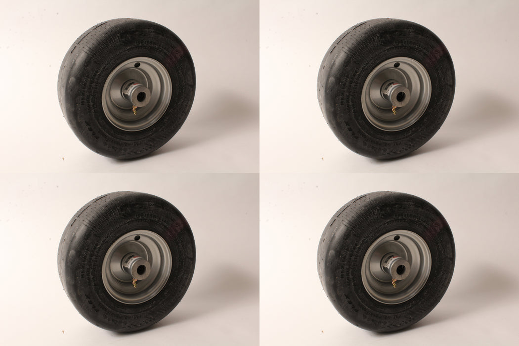 4PK Caster Wheel Assembly 605113 For Hustler & Raptor Mowers 11x4.00x5 Flat Free