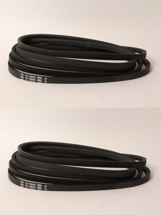 2 PK Deck Belt Fits Kubota K5613-36710 Z700 Series with 54" Deck 5/8" x 182"