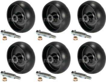 6 PK Deck Wheel Kit Fits JD GX10168 L100 & G100 Series 5" OD 0.6250" ID 2" W