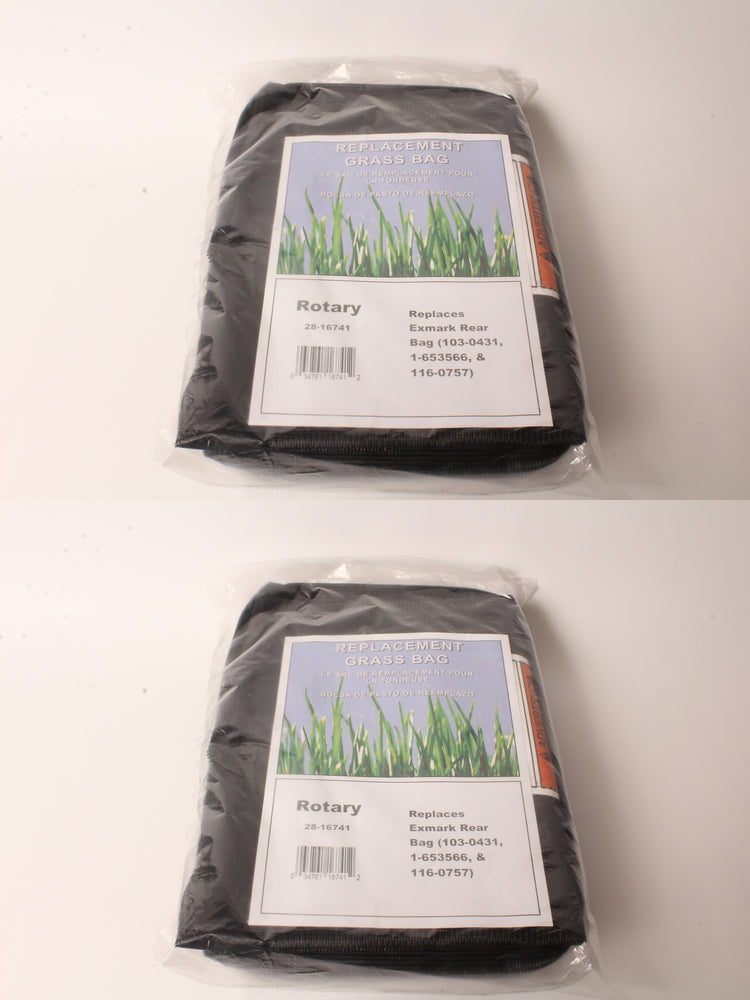 2 PK Rear Grass Bag Fits Exmark 116-0757 103-0431 1-653566 Bag ONLY