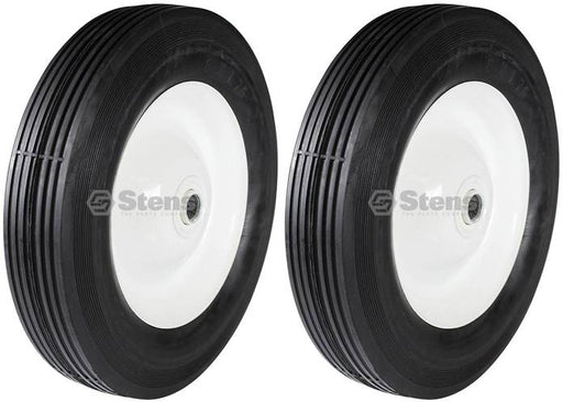 2 Pack Stens 185-242 Ball Bearing Wheel 8x1.75 Rib