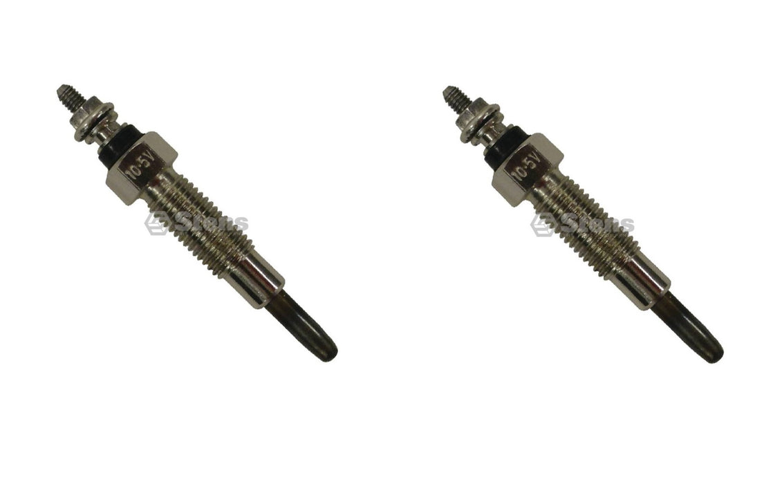 2 Pack Glow Plug Fits Kubota 15521-65512 15521-65511 15521-65510 10mm x 1.25