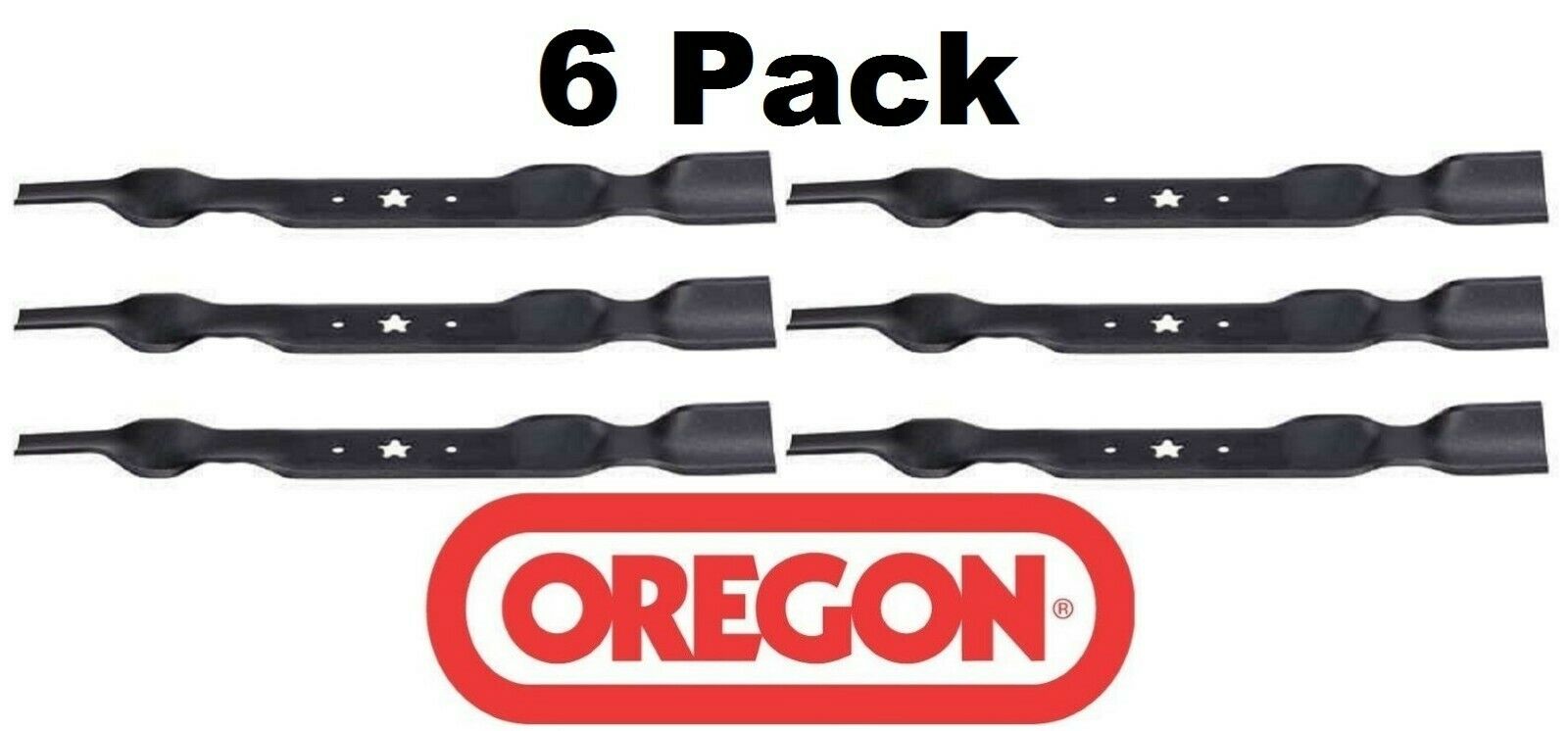 6 Pack Oregon 195-005 Mower Blade Fits Husqvarna 510417901 532131323