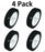 4 Pack Stens 195-016 Plastic Wheel for MTD 734-1759 734-1779 734-1779A 934-1779