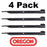 4 pack Oregon 195-039 Mower Blade Fits Dixon 532138971