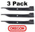 3 Pack Oregon 195-062 Mower Blade Fits Ariens 21547939