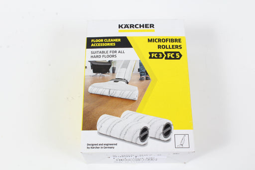 Genuine Karcher 2.055-007.0 Set of 2 Grey Multi-Surface Roller FC3 FC5 Cordless