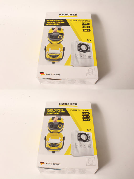 2 Pack Karcher 2.863-006.0 Dry Vacuum Paper Filter Bag WD4 WD5 WD5P WD6 MV4-MV6