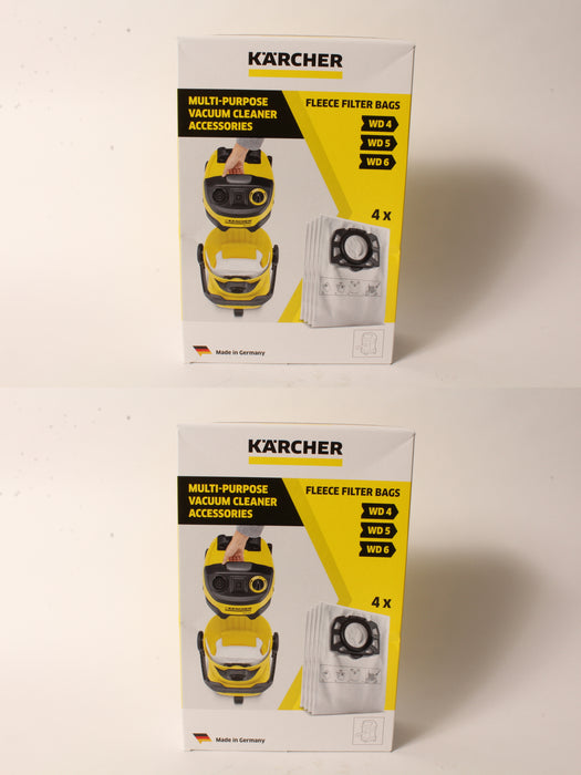 2 Pack Karcher 2.863-006.0 Dry Vacuum Paper Filter Bag WD4 WD5 WD5P WD6 MV4-MV6