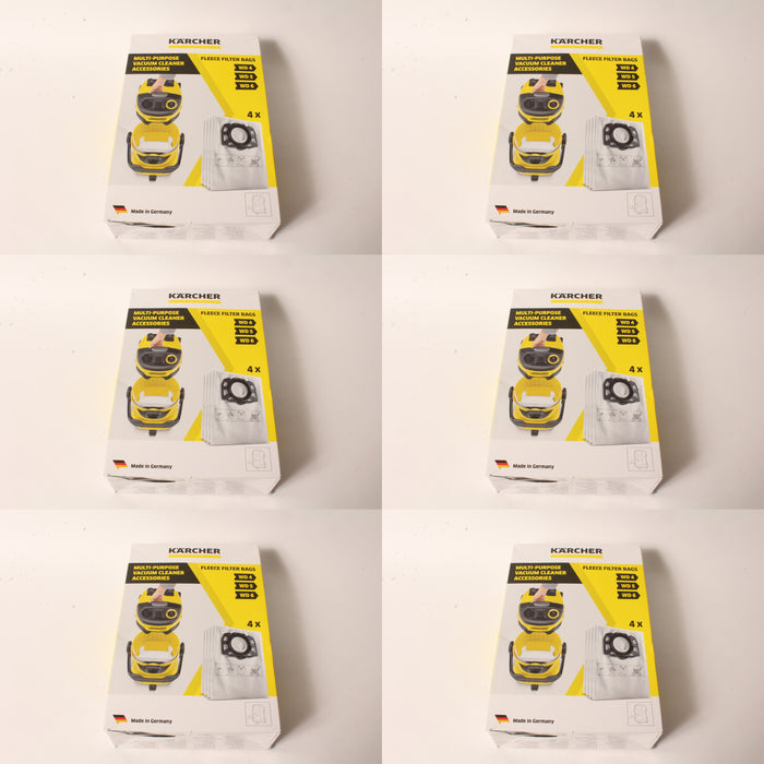 6 Pack Karcher 2.863-006.0 Dry Vacuum Paper Filter Bag WD4 WD5 WD5P WD6 MV4-MV6
