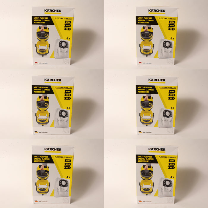 6 Pack Karcher 2.863-006.0 Dry Vacuum Paper Filter Bag WD4 WD5 WD5P WD6 MV4-MV6